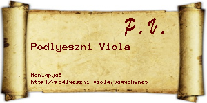Podlyeszni Viola névjegykártya